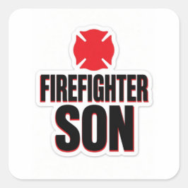 Feuerwehrmannssohn Quadratischer Aufkleber