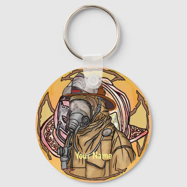 Feuerwehrmaske-Schlüsselanhänger Schlüsselanhänger (Vorderseite)