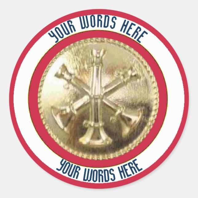 Feuerwehrmeister 3 Bugle Custom Sticker (Vorderseite)