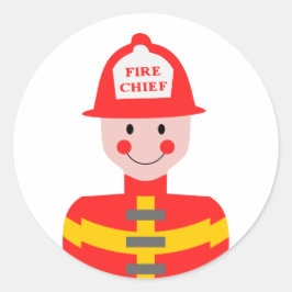 Feuerwehrmeister Runder Aufkleber