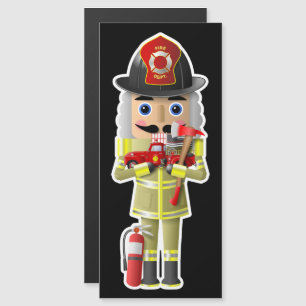 FeuerwehrNutcracker mit wenig Rotem LKW Magnetkarte