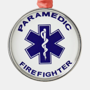Feuerwehrparamedium Silbernes Ornament