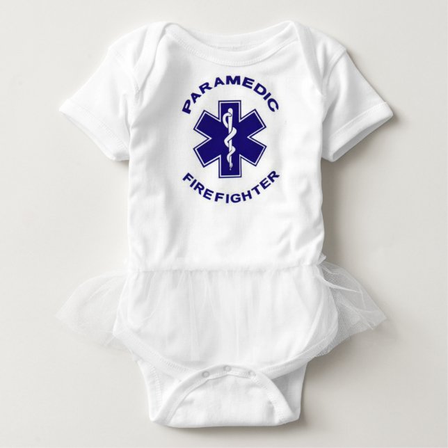 Feuerwehrparamedizin Baby Strampler (Vorderseite)