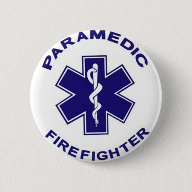 Feuerwehrparamedizin Button (Vorderseite)