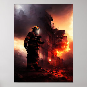 Feuerwehrposter 3 12x16 (Matte) Poster