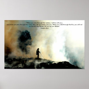 Feuerwehrposter - Isaiah 43:2 Poster