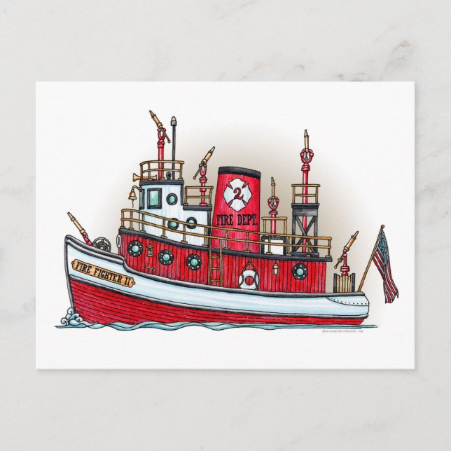 Feuerwehrpostkarte Postkarte (Vorderseite)