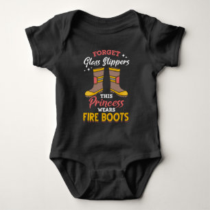 Feuerwehrprinzessin Proud Fire Fighter Girl Baby Strampler