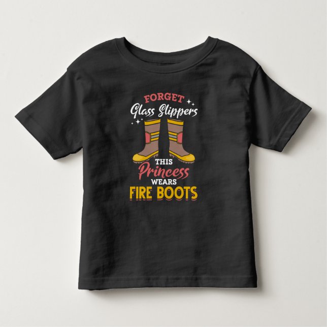 Feuerwehrprinzessin Proud Fire Fighter Girl Kleinkind T-shirt (Vorderseite)