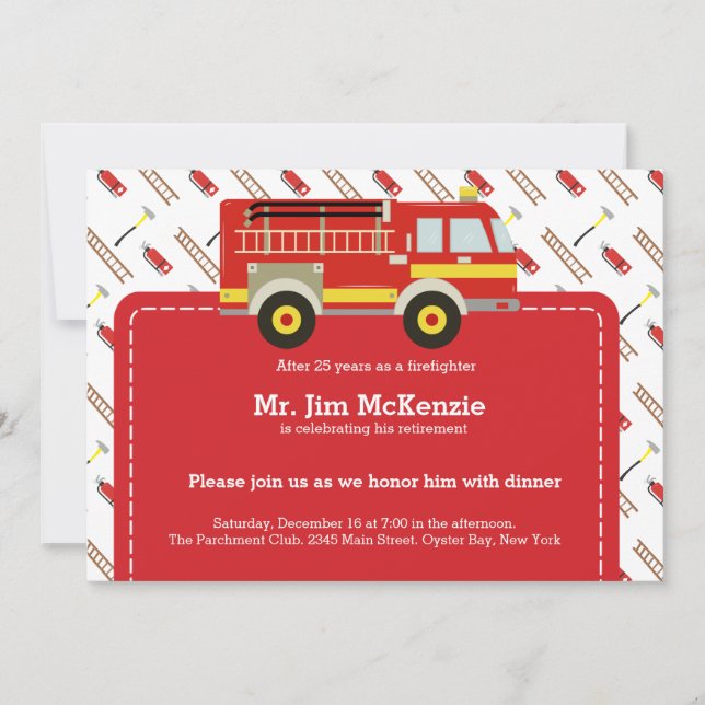 Feuerwehrrente Einladung (Vorderseite)