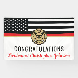 Feuerwehrruhestand Party Thin Red Line Feuerwehrma Banner