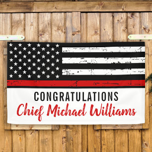 Feuerwehrruhestand Thin Red Line Party Banner