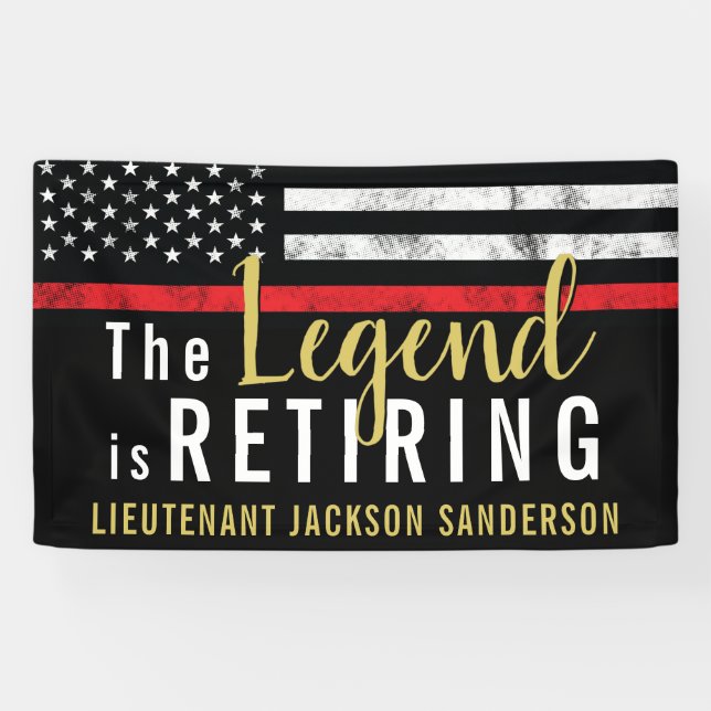 Feuerwehrruhestandsabteilung Feuerwehrmann Banner (Horizontal)