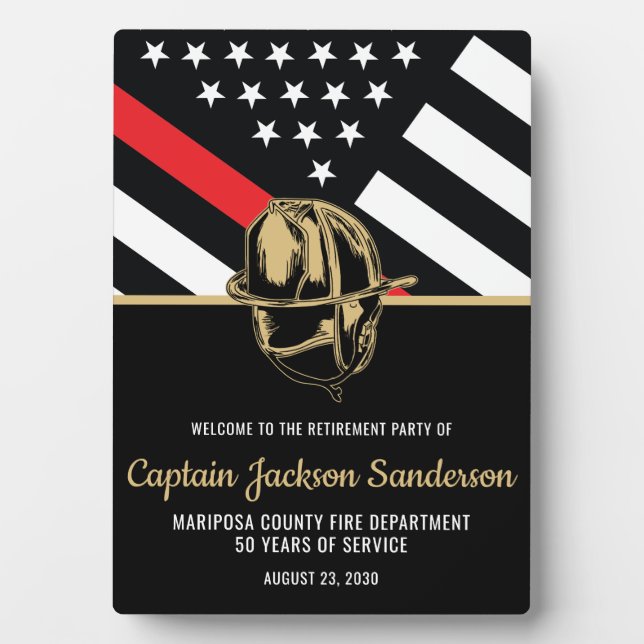 Feuerwehrruhestandsabteilung Feuerwehrmann Fotoplatte (Vorderseite)