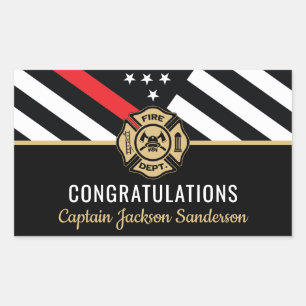 Feuerwehrruhestandsabteilung Feuerwehrmann Rechteckiger Aufkleber