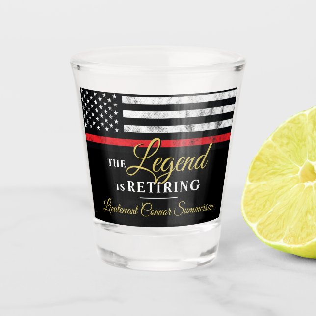 Feuerwehrruhestandsabteilung Feuerwehrmann Schnapsglas (Vorderseite)