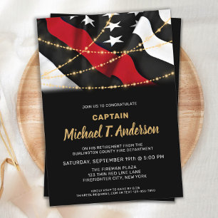 Feuerwehrruhestandsfeuerdienst - rote Linie für Fe Einladung