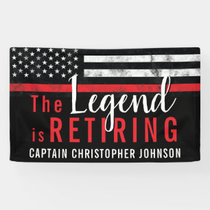 Feuerwehrruhestandsflagge Fireman Thin Red Line Banner