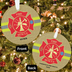 Feuerwehrrutsche Bunker Turnout Gear Custom Ornament