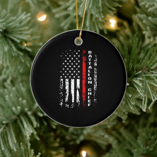 Feuerwehrschiff-Bataillon-Hauptbataillon Keramik Ornament (Baum)