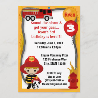 Feuerwehrschiff Dalmatiner Brandenburg Geburtstag  Einladung