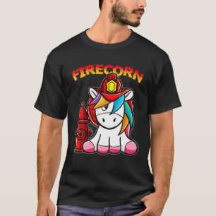 Feuerwehrschiff Einicorn mit Helm Helm Firefi T-Shirt