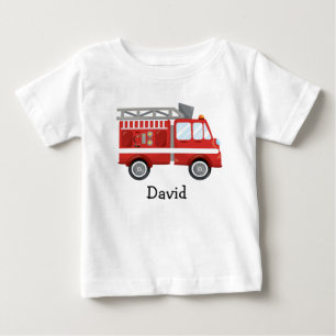 Feuerwehrschiff Junge Erstgeburtstag Feuerwehrmann Baby T-shirt