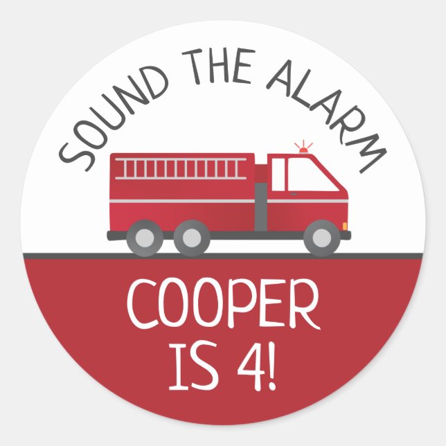 Feuerwehrschiff: Runde Aufkleber für Feuerwehrleut (Vorderseite)