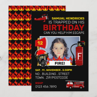 Feuerwehrschiff ThemenEsroom, Geburtstagsparty Einladung