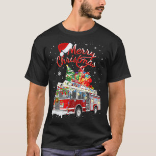 Feuerwehrschiff Weihnachtsbaum Feuerwehrfahrzeug F T-Shirt