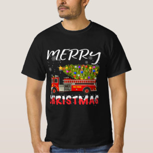 Feuerwehrschiff Weihnachtsfamilie für Feuerwehrleu T-Shirt