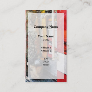 Feuerwehrschlauch, Eimer und Düse Visitenkarte