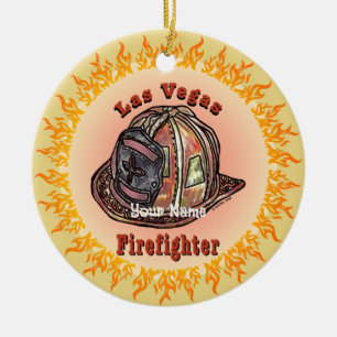 Feuerwehrschmuck Las Vegas Keramik Ornament
