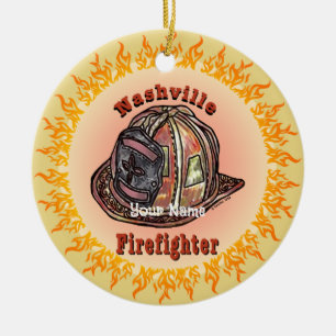 Feuerwehrschmuck Nashville Keramik Ornament