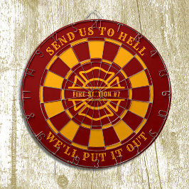 Feuerwehrstation Fireman Dartboard and Dartboard Dartscheibe