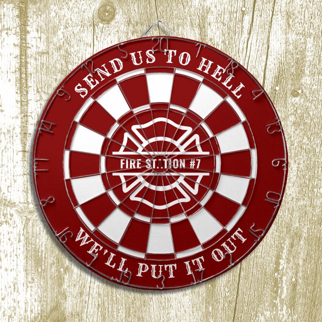 Feuerwehrstation Fireman Dartboard and Dartboard Dartscheibe (Von Creator hochgeladen)