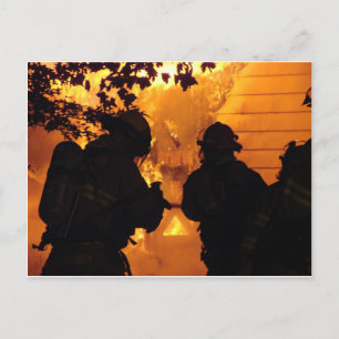 Feuerwehrteam Postkarte