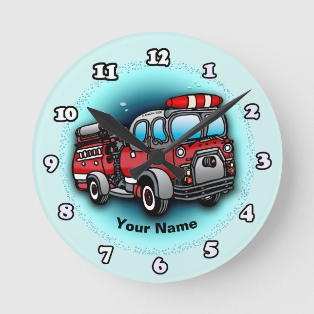 Feuerwehruhr Runde Wanduhr (Vorderseite)