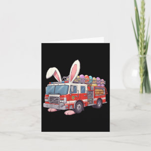 Feuerwehrwagen Bunny Osterfest Feuerwehrboote Karte