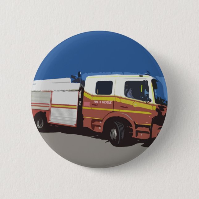 Feuerwehrwagen Button (Vorderseite)