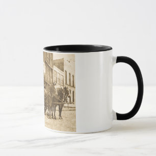 Feuerwehrwagen mit Pferdebespannung Vintage Tasse