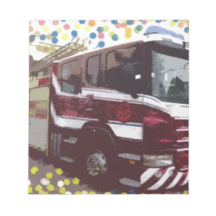 Feuerwehrwagen Notizblock