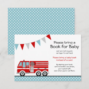 Feuerwehrwagen Polka Dot Kinderdusche buchen Einladung