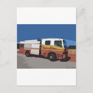 Feuerwehrwagen Postkarte
