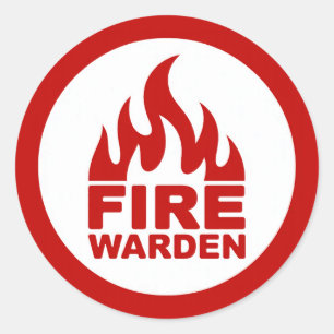 Feuerwehrwart Runder Aufkleber