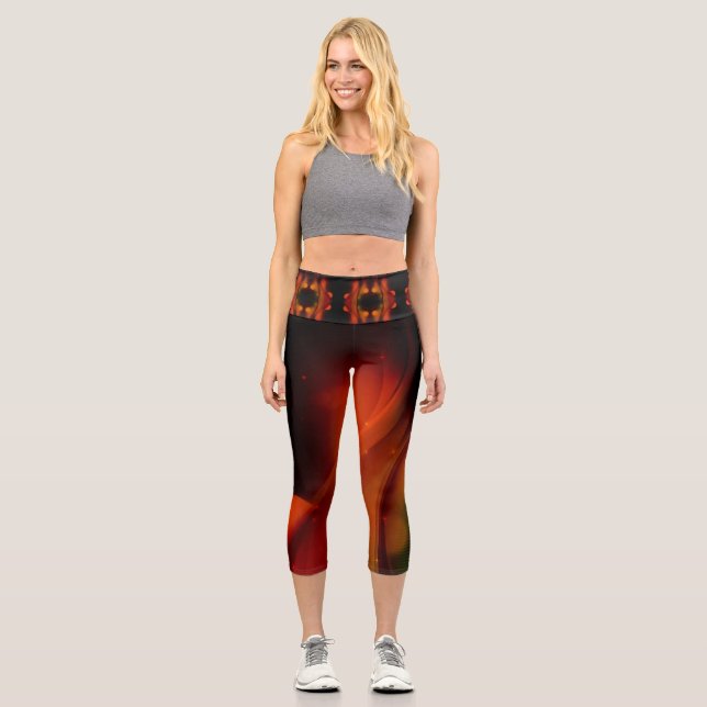 Feuerwelle Capri Leggings (Vorderseite)