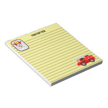 Feuerwelpe und sein Feuerwehrauto 5,5" x 6" Notizb