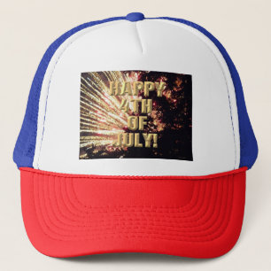 Feuerwerk 11 4. Juli rot-blauer LKW-Hut Truckerkappe