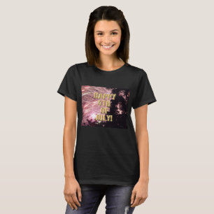 Feuerwerk 17 4. Juli Frauen schwarzes Shirt