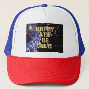 Feuerwerk 1 4. Juli rot-blauer LKW-Hut Truckerkappe